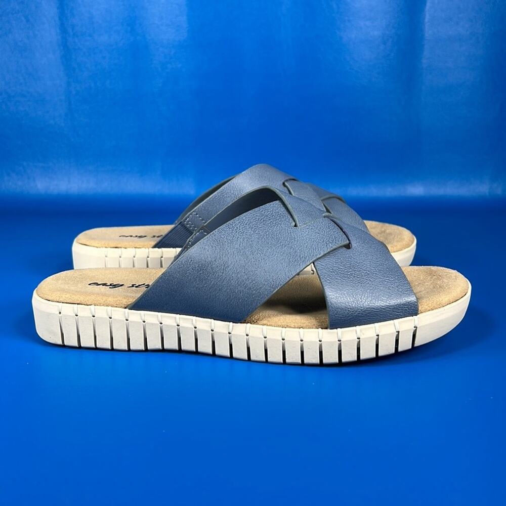 Easy Street Brylee Sandals - Denim/Gore - 6.5 Wide - New with box - Picture 3 of 8